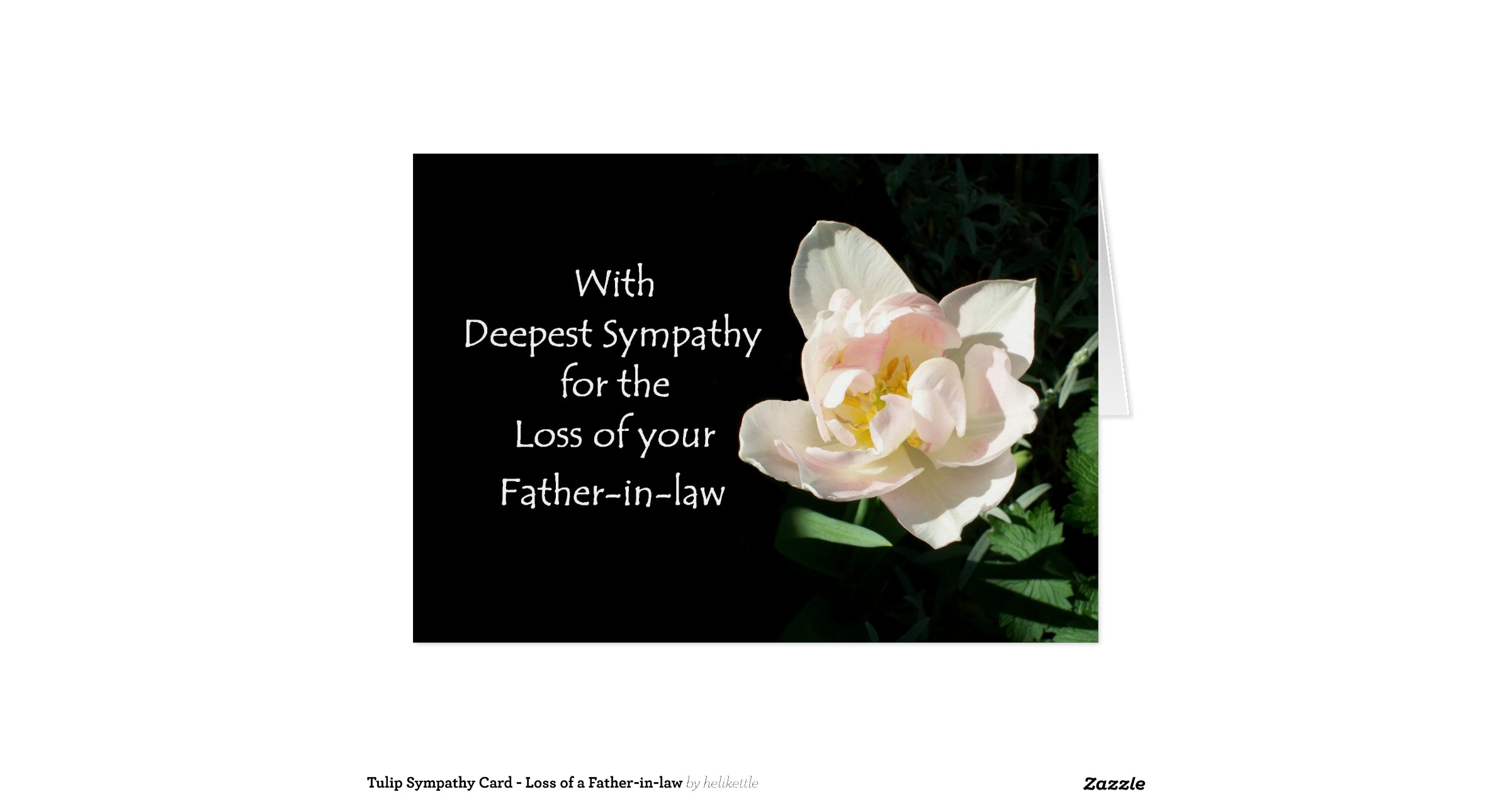 Tulip Sympathy Card Loss of a Fatherinlaw Zazzle