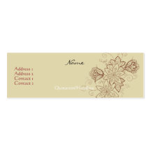 Tulip Tattoo Profile Cards (Sand) Business Card Templates