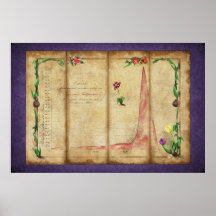 Tulipomania Graph (purple) Poster