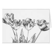 Tulips Chrome Note Card