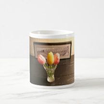 Tulips in vase, by Bill Lake Mug