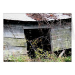 Tumble Down Farm Shed With Fallen Roof Greeting Card