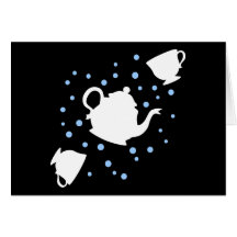Tumbling Tea Party Greeting Cards