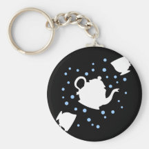 Tumbling Tea Party Keychain