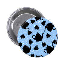 Tumbling Tea Party Pinback Buttons