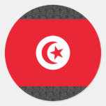 Tunisia Flag Round Stickers