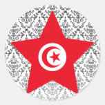 Tunisia Star Round Stickers