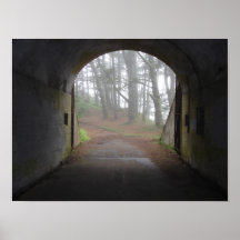 Tunnel at old fort poster