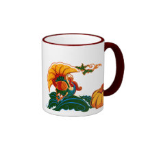 Turkey and Pumpkin .Thanksgiving Gift Coffee Mug