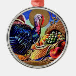 Turkey and Thanksgiving Cornucopia Ornament