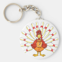 Turkey Bowler Key Chains