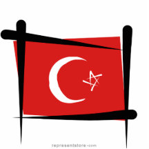 Turkey Brush Flag Photo Cutout