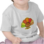 Turkey Cute Cartoon Thanksgiving Design Tees