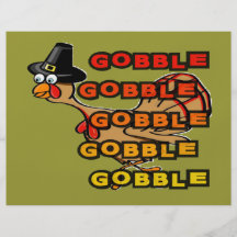 Turkey gobble thanksgiving dinner stuffing custom flyer