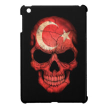 Turkish Flag Skull on Black iPad Mini Cover