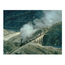 Turkish Middle East 2-8-0's head a tank train for Postcard