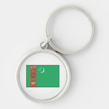 Turkmenistan – Turkmen Flag Keychain