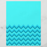 Turquiose Zig Zag Pattern. Part Plain. Flyer Design