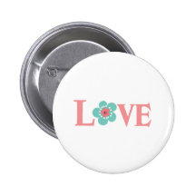Turquoise and Pink Flower Love
