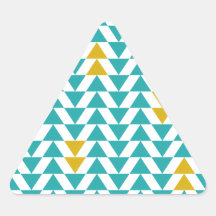 Turquoise and Yellow Triangles Sticker