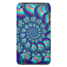 Turquoise Blue Balls Fractal Pattern iPod Touch Covers