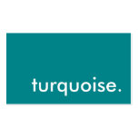 turquoise. business card template