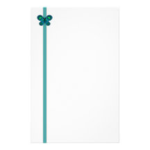 Turquoise Butterfly Ribbon Wedding Stationery