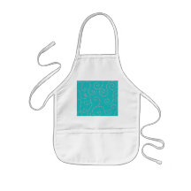 Turquoise diamond swirls apron
