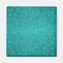 Turquoise glitter stars refrigerator magnets