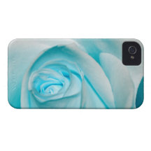 Turquoise Ice Rose iPhone 4 Case-Mate Cases