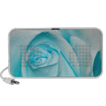 Turquoise Ice Rose Laptop Speakers