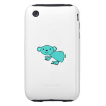 Turquoise koala tough iPhone 3 case