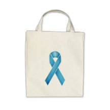 Turquoise Ribbon Canvas Bags
