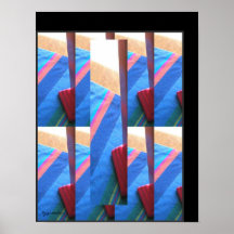 Turquoise Rose Sur La Table Trois Poster