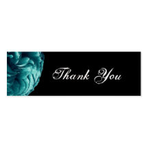 Turquoise Rose Thank You Wedding Favour Tag Business Card Templates