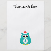 Turquoise santa owl flyer