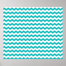turquoise  white chevrons print