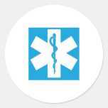     turquoise $ white round sticker