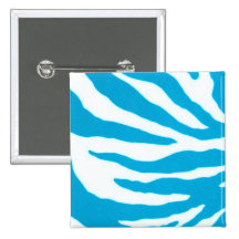Turquoise & White Zebra Pin