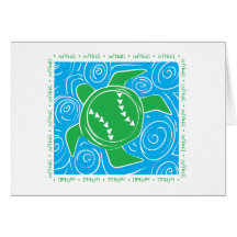 Turtle Beach Softball Greeting Cards
