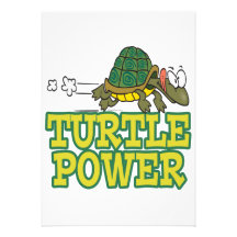 turtle power cute turtle cartoon custom invite