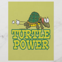 turtle power cute turtle cartoon full color flyer