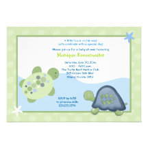 Turtle Reef Baby Shower Invitation - Light Green