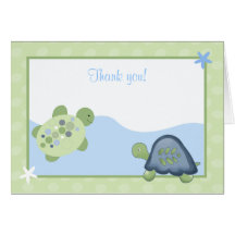 Turtle Reef (Green) Folded Thank you Card