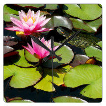 Turtle Water Garden Wall Clock