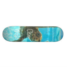 turtleonhomepage, www.CleanWorldWalk.com, Clean... Skate Board Deck