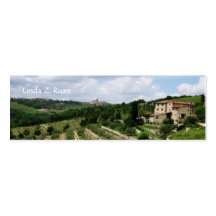 Tuscan Vineyard and Hill Town Business Card Template