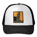 Tuscany Italy retro art deco travel poster Trucker Hats