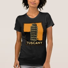 Tuscany Italy retro art deco travel poster Shirts