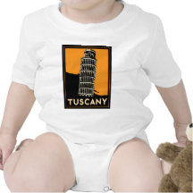 Tuscany Italy retro art deco travel poster Tee Shirt